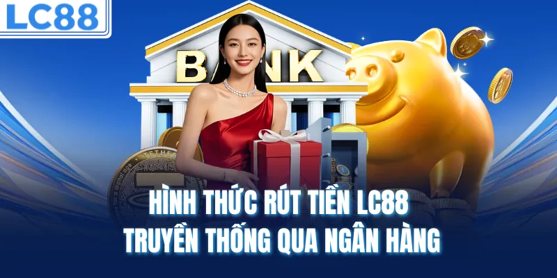 Hình thức rút tiền LC88 truyền thống qua ngân hàng